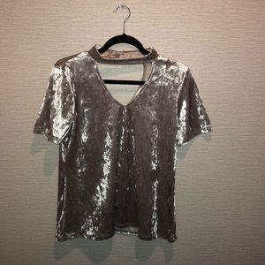 Crushed velvet dressy shirt